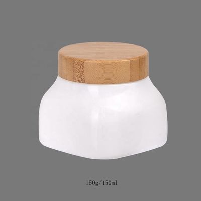 150g τετραγωνικά OPAL μπουκάλια ορών γυαλιού με το καλλυντικό βάζων προσοχής προσώπου κρέμας μπαμπού