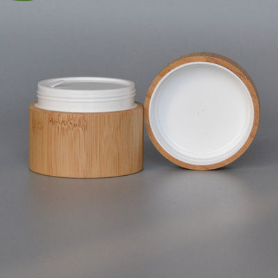 Νέο βάζο κρέμας μπαμπού Style50g επαναληπτικής χρήσεως κενό με το πλαστικό εσωτερικό βάζο Comsetics