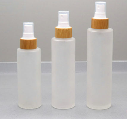 50ml παγωμένο μπουκάλι γυαλιού με το καλλυντικό εμπορευματοκιβώτιο Dia 37mm* H95mmn μπαμπού ΚΑΠ