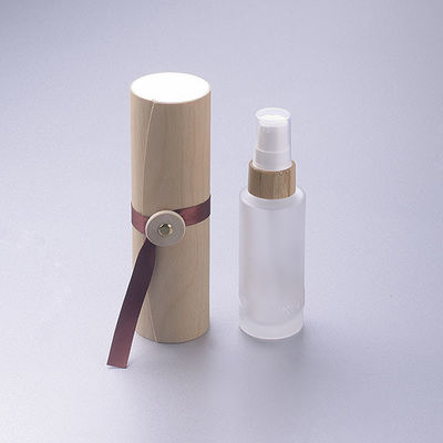 50ml παγωμένο μπουκάλι γυαλιού με το καλλυντικό εμπορευματοκιβώτιο Dia 37mm* H95mmn μπαμπού ΚΑΠ
