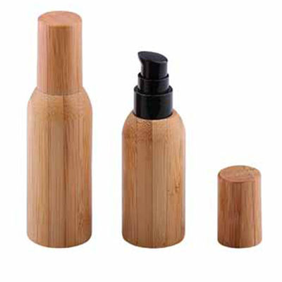 50ml παγωμένο μπουκάλι γυαλιού με το καλλυντικό εμπορευματοκιβώτιο Dia 37mm* H95mmn μπαμπού ΚΑΠ