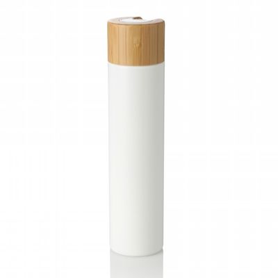 300ml άσπρο κενό μπουκάλι χρήσης κρέμας λοσιόν της Pet πλαστικό καλλυντικό με το μπαμπού ΚΑΠ