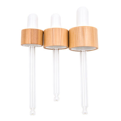 dropper ΚΑΠ μπουκαλιών γυαλιού 18mm φιλικά ξύλινα μπουκάλια ουσιαστικού πετρελαίου μπαμπού eco
