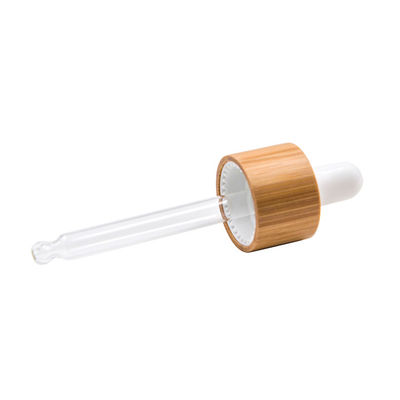 dropper ΚΑΠ μπουκαλιών γυαλιού 18mm φιλικά ξύλινα μπουκάλια ουσιαστικού πετρελαίου μπαμπού eco