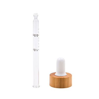dropper ΚΑΠ μπουκαλιών γυαλιού 18mm φιλικά ξύλινα μπουκάλια ουσιαστικού πετρελαίου μπαμπού eco