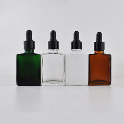Dropper γυαλιού ορθογωνίων καλλυντικό 30ml μπουκάλι με το μπαμπού ΚΑΠ για το ουσιαστικό πετρέλαιο