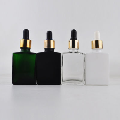 Dropper γυαλιού ορθογωνίων καλλυντικό 30ml μπουκάλι με το μπαμπού ΚΑΠ για το ουσιαστικό πετρέλαιο