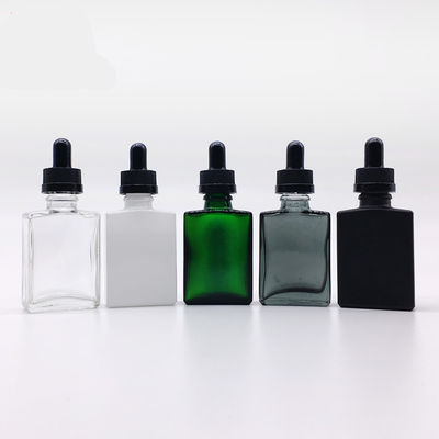 Dropper γυαλιού ορθογωνίων καλλυντικό 30ml μπουκάλι με το μπαμπού ΚΑΠ για το ουσιαστικό πετρέλαιο